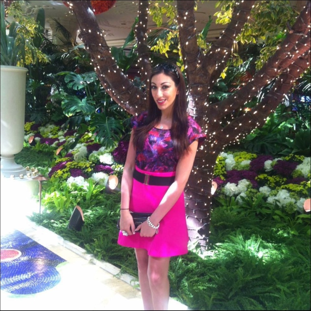 Full outfit pink soft skirt & shirt EXPRESS